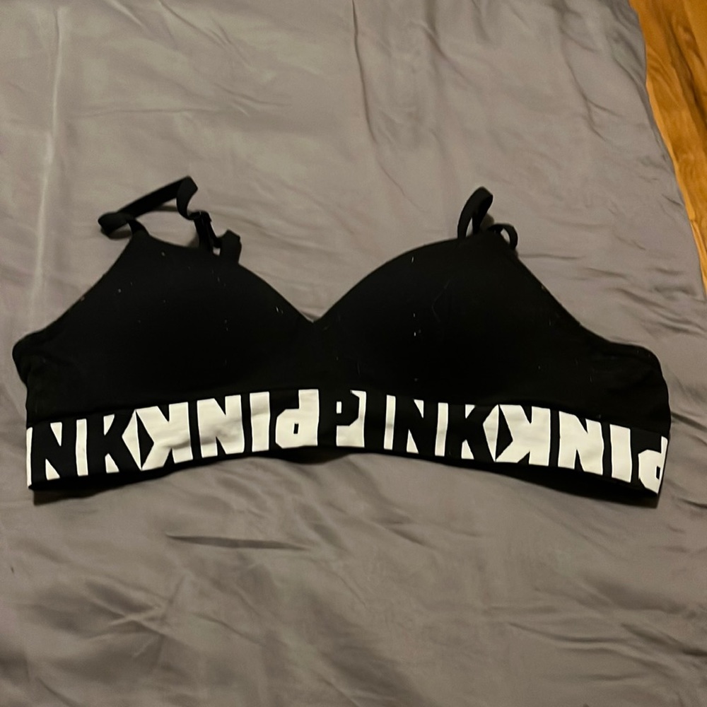Victoria Secret Pink Black sports bra